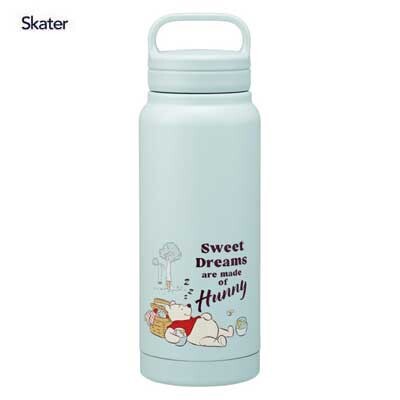 日本直送 迪士尼小熊維尼 螺旋手挽保溫保冷水樽 500ml｜Skater 圖片 4