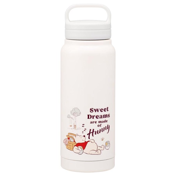 日本直送 迪士尼小熊維尼 螺旋手挽保溫保冷水樽 500ml｜Skater 圖片 5