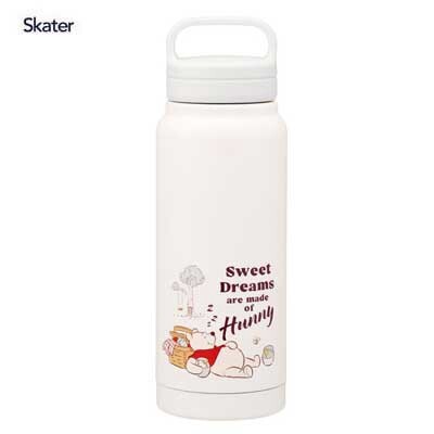 日本直送 迪士尼小熊維尼 螺旋手挽保溫保冷水樽 500ml｜Skater