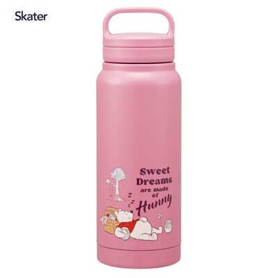 日本直送 迪士尼小熊維尼 螺旋手挽保溫保冷水樽 500ml｜Skater 圖片 3